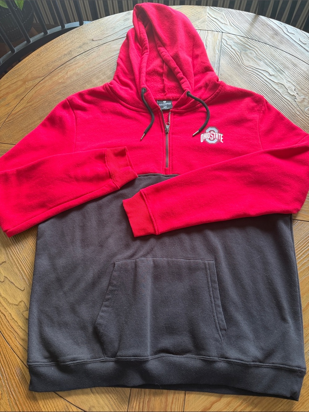 Ohio State Red & Gray 1/4 Zip Hoodie